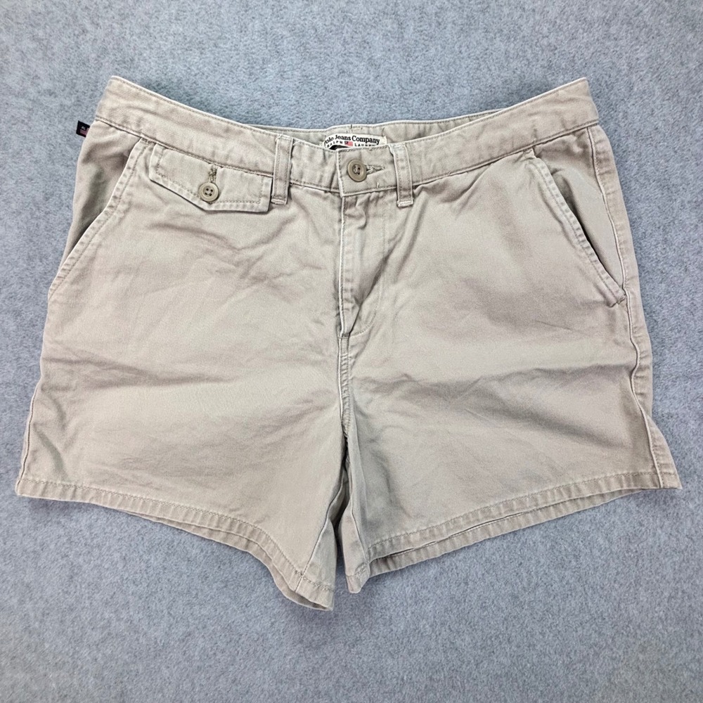 Polo Jeans Company Ralph‎ Lauren Women 12 Tan Chino Twill Shorts